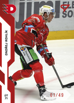 Ondrej Rohlik Pardubice Tipsport ELH 2022/23 SportZoo 1. serie Red /49 #106