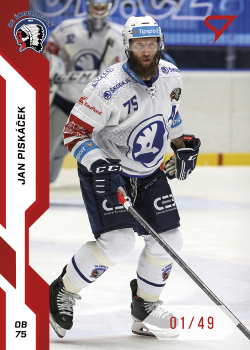 Jan Piskacek Plzen Tipsport ELH 2022/23 SportZoo 1. serie Red /49 #151