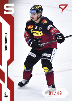 Erik Thorell Sparta Tipsport ELH 2022/23 SportZoo 1. serie Red /49 #34