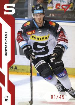 Gustaf Thorell Sparta Tipsport ELH 2022/23 SportZoo 1. serie Red /49 #35