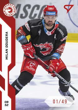 Milan Doudera Trinec Tipsport ELH 2022/23 SportZoo 1. serie Red /49 #5