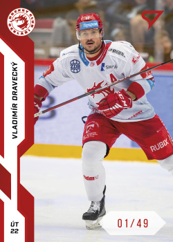 Vladimir Dravecky Trinec Tipsport ELH 2022/23 SportZoo 1. serie Red /49 #10