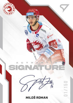 Milos Roman Trinec Tipsport ELH 2022/23 SportZoo 1. serie Authentic Signature Level 1 /150 #AS1-MR