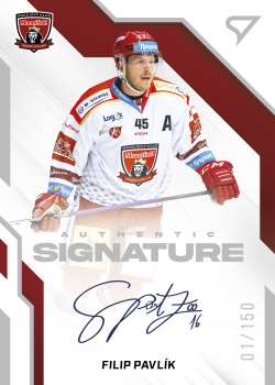 Filip Pavlik Hradec Kralove Tipsport ELH 2022/23 SportZoo 1. serie Authentic Signature Level 1 /150 #AS1-FP