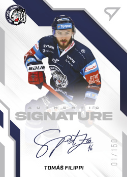 Tomas Filippi Liberec Tipsport ELH 2022/23 SportZoo 1. serie Authentic Signature Level 1 /150 #AS1-TF