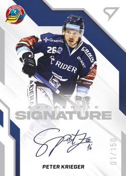Peter Krieger Vitkovice Tipsport ELH 2022/23 SportZoo 1. serie Authentic Signature Level 1 /150 #AS1-KR