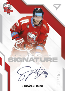 Lukas Klimek Olomouc Tipsport ELH 2022/23 SportZoo 1. serie Authentic Signature Level 1 /150 #AS1-LK
