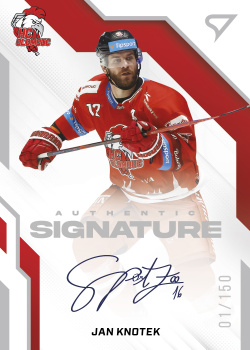 Jan Knotek Olomouc Tipsport ELH 2022/23 SportZoo 1. serie Authentic Signature Level 1 /150 #AS1-JK