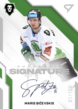 Maris Bicevskis Mlada Boleslav Tipsport ELH 2022/23 SportZoo 1. serie Authentic Signature Level 2 /100 #AS2-MB