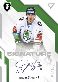 David Stastny Mlada Boleslav Tipsport ELH 2022/23 SportZoo 1. serie Authentic Signature Level 2 /100 #AS2-DS