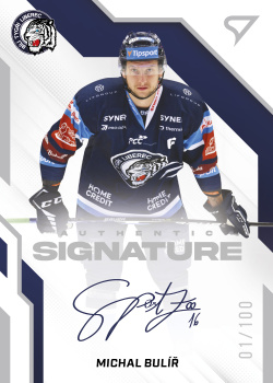 Michal Bulir Liberec Tipsport ELH 2022/23 SportZoo 1. serie Authentic Signature Level 2 /100 #AS2-BU