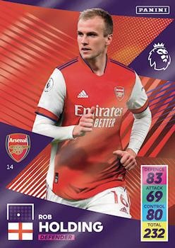 Rob Holding Arsenal 2021/22 Panini Adrenalyn XL #14