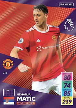 Nemanja Matic Manchester United 2021/22 Panini Adrenalyn XL #236