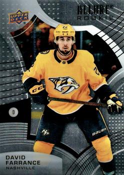 David Farrance Nashville Predators Upper Deck Allure 2021/22 Rookie #136