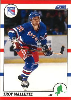 Troy Mallette New York Rangers Score 1990/91 American #288