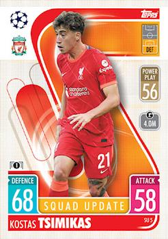 Kostas Tsimikas Liverpool 2021/22 Topps Match Attax ChL Extra Squad Update #SU05