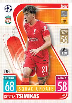 Kostas Tsimikas Liverpool 2021/22 Topps Match Attax ChL Extra Squad Update #SU05