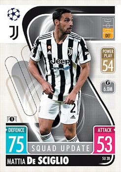 Mattia De Sciglio Juventus FC 2021/22 Topps Match Attax ChL Extra Squad Update #SU30