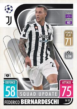 Federico Bernardeschi Juventus FC 2021/22 Topps Match Attax ChL Extra Squad Update #SU32