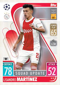 Lisandro Martinez AFC Ajax 2021/22 Topps Match Attax ChL Extra Squad Update #SU59