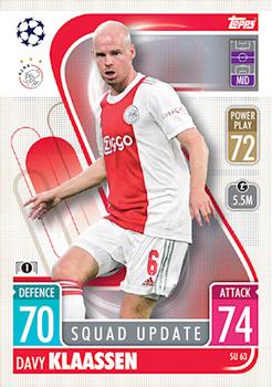 Davy Klaassen AFC Ajax 2021/22 Topps Match Attax ChL Extra Squad Update #SU63