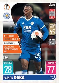 Patson Daka Leicester City 2021/22 Topps Match Attax ChL Extra Action Highlight #AH11