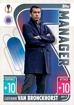 Giovanni van Bronckhorst Rangers 2021/22 Topps MA ChL Extra Manager #MAN23