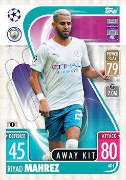 Riyad Mahrez Manchester City 2021/22 Topps Match Attax ChL Extra Away Kit #AK01