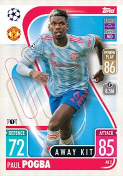 Paul Pogba Manchester United 2021/22 Topps Match Attax ChL Extra Away Kit #AK02