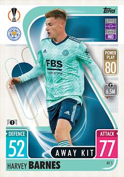 Harvey Barnes Leicester City 2021/22 Topps Match Attax ChL Extra Away Kit #AK05