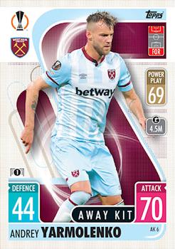 Andriy Yarmolenko West Ham United 2021/22 Topps Match Attax ChL Extra Away Kit #AK06