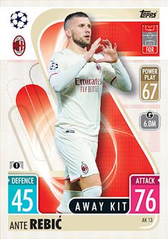Ante Rebic A.C. Milan 2021/22 Topps Match Attax ChL Extra Away Kit #AK13