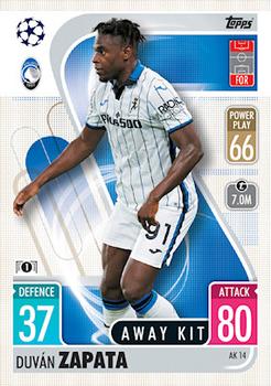 Duvan Zapata Atalanta BC 2021/22 Topps Match Attax ChL Extra Away Kit #AK14