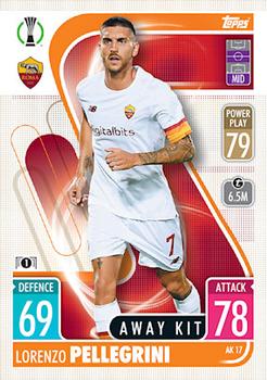 Lorenzo Pellegrini AS Roma 2021/22 Topps Match Attax ChL Extra Away Kit #AK17