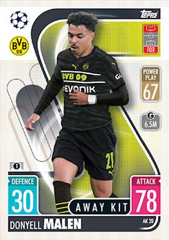 Donyell Malen Borussia Dortmund 2021/22 Topps Match Attax ChL Extra Away Kit #AK20