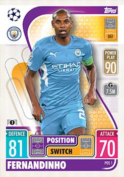 Fernandinho Manchester City 2021/22 Topps Match Attax ChL Extra Position Switch #POS1