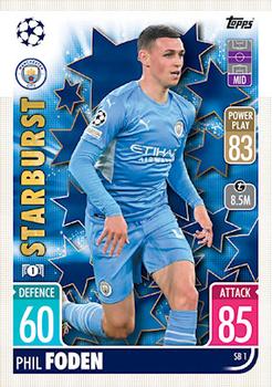 Phil Foden Manchester City 2021/22 Topps Match Attax ChL Extra Starburst #SB01