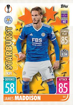 James Maddison Leicester City 2021/22 Topps Match Attax ChL Extra Starburst #SB05