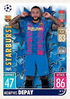 Memphis Depay FC Barcelona 2021/22 Topps Match Attax ChL Extra Starburst #SB10