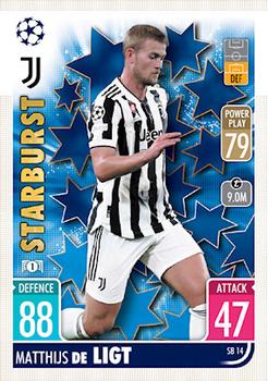 Matthus de Ligt Juventus FC 2021/22 Topps Match Attax ChL Extra Starburst #SB14