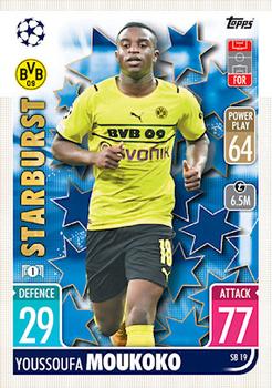 Youssoufa Moukoko Borussia Dortmund 2021/22 Topps Match Attax ChL Extra Starburst #SB19