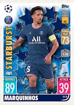 Marquinhos Paris Saint-Germain 2021/22 Topps Match Attax ChL Extra Starburst #SB20