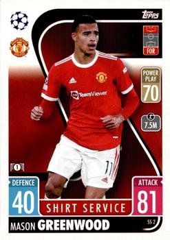 Mason Greenwood Manchester United 2021/22 Topps Match Attax ChL Extra Shirt Service #SS02