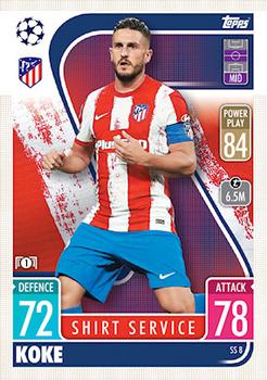 Koke Atletico Madrid 2021/22 Topps Match Attax ChL Extra Shirt Service #SS08