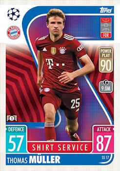 Thomas Muller Bayern Munchen 2021/22 Topps Match Attax ChL Extra Shirt Service #SS17