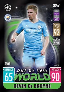 Kevin De Bruyne Manchester City 2021/22 Topps Match Attax ChL Extra Out of this World #OUT01