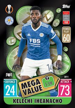 Kelechi Iheanacho Leicester City 2021/22 Topps Match Attax ChL Extra Mega Value #MV04