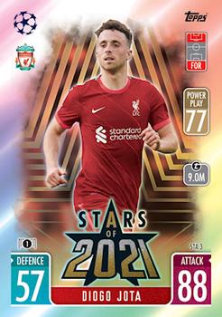 Diogo Jota Liverpool 2021/22 Topps Match Attax ChL Extra Stars of 2021 #STA03