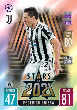 Federico Chiesa Juventus FC 2021/22 Topps Match Attax ChL Extra Stars of 2021 #STA09