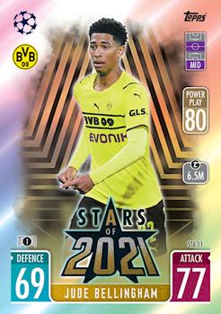 Jude Bellingham Borussia Dortmund 2021/22 Topps Match Attax ChL Extra Stars of 2021 #STA11